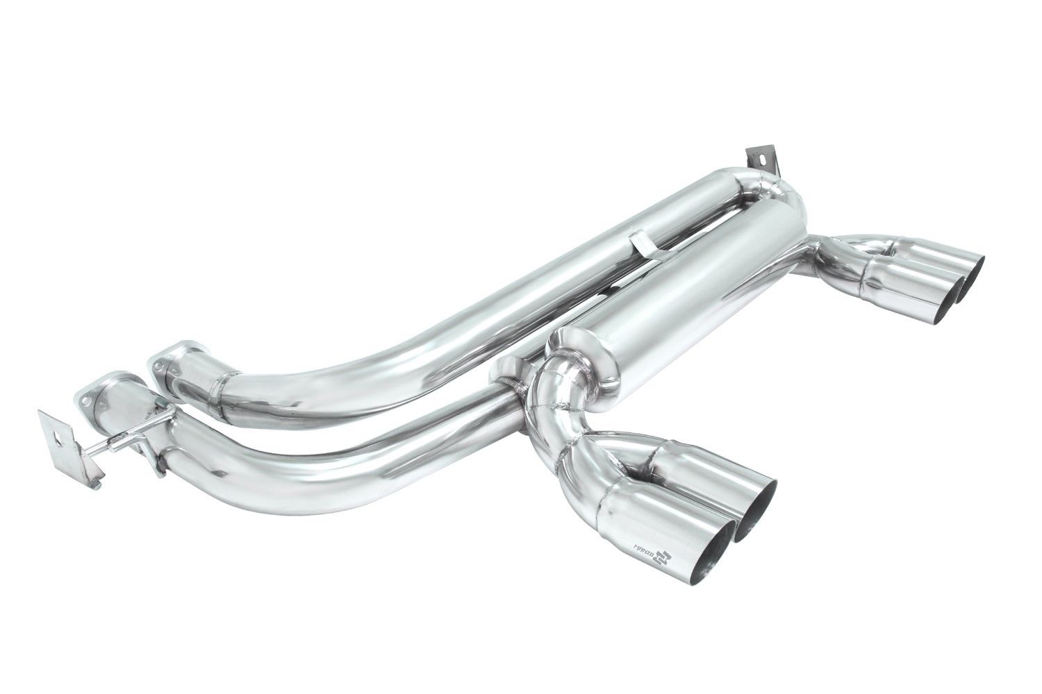 BMW E46 M3 99-05 AXLE BACK DUAL EXHAUST POLISHED TIP MANZO