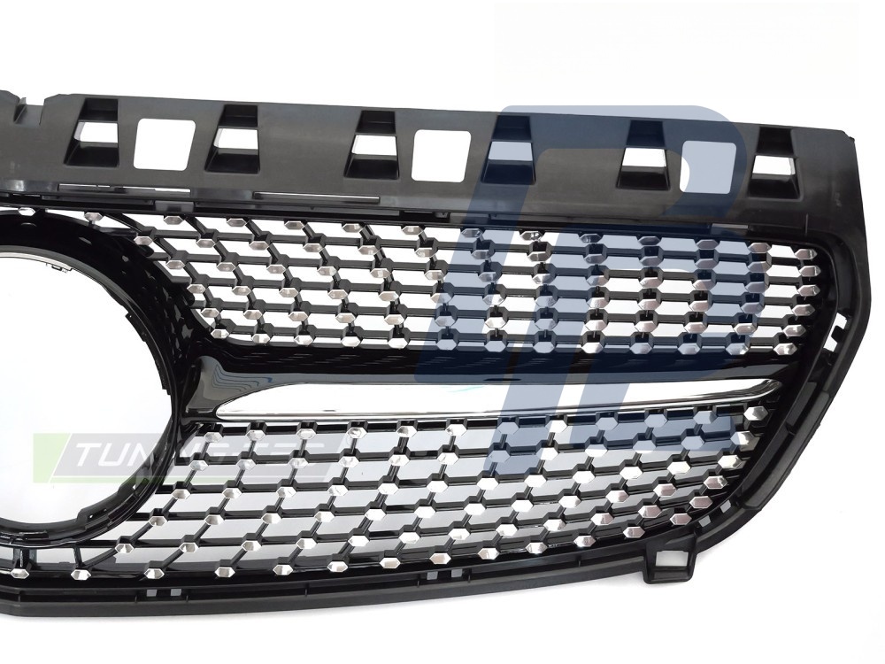 Grille Diamond Black/Chrome for Mercedes W176 2012–2015 - 4