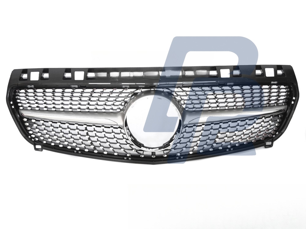 Grille Diamond Silver Chrome for Mercedes W176 2012–2015 - 2