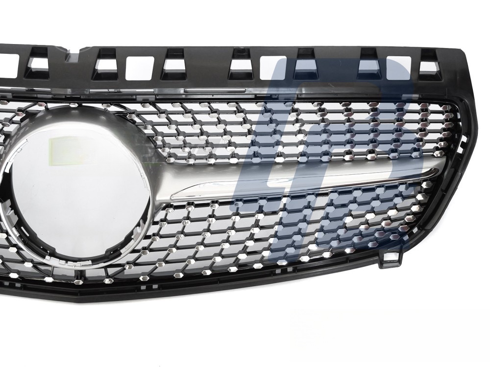 Grille Diamond Silver Chrome for Mercedes W176 2012–2015 - 4