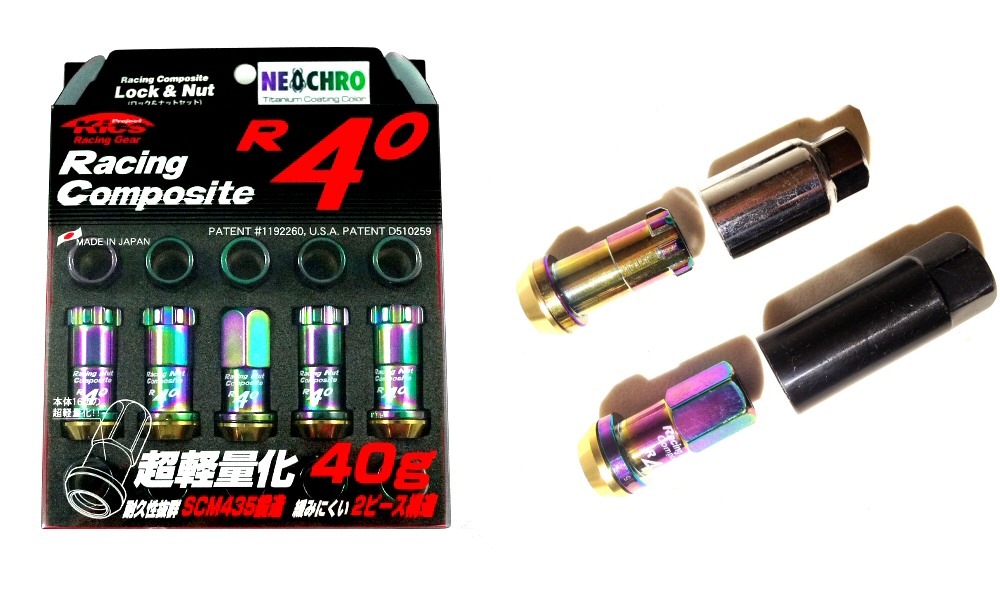 20X PROJECT KICS R40 STIL ÖPPENSLUTTNING HJULMUTTRAR NEOCHROME M12X1.50 - 2