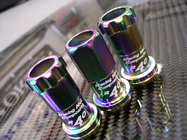 20X PROJECT KICS R40 STYLE OPEN ENDED LUG NUTS NEOCHROME M12X1.25 - 7