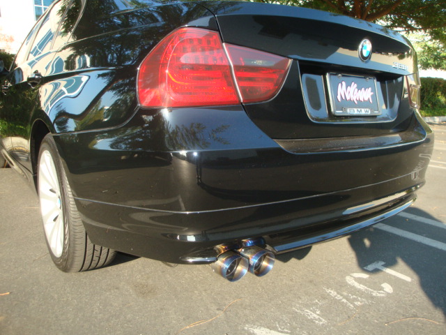 BMW 3 E90/92 07-11 (328I/X) AXLE BACK EXHAUST BLUE TIT TIP - 2