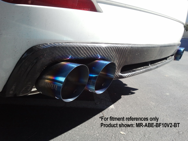 BMW 5 F10 11+ AXLE BACK DUAL EXHAUST BURNT ROLL TIPS [MR] - 2