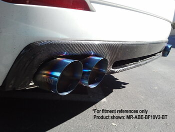 BMW 5 F10 11+ AXLE BACK DUAL EXHAUST BURNT ROLL TIPS [MR]