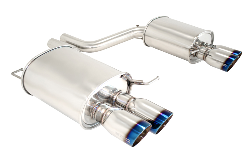 BMW 5 F10 11+ AXLE BACK DUAL EXHAUST BURNT ROLL TIPS [MR]