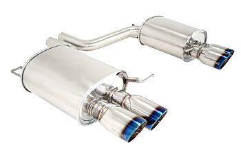 BMW 5 F10 11+ AXLE BACK DUAL EXHAUST BURNT ROLL TIPS [MR]