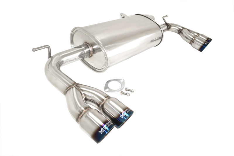 HYUNDAI GENESIS 09+ AXLE BACK DUAL EXHAUST BURNT ROLL TIPS