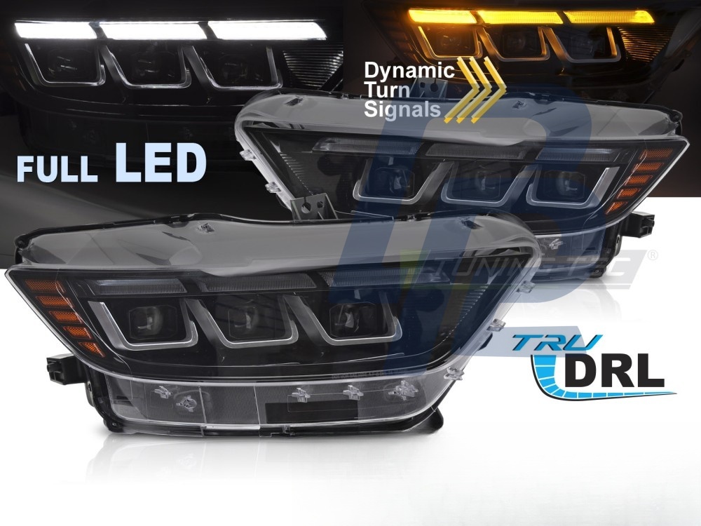 Headlights Full LED Sequential DRL for Ford Mustang 2014–2017 - 2