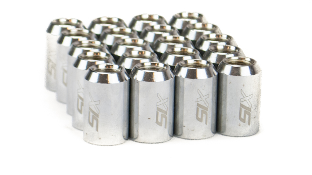 SIX PERFORMANCE STEEL LUG NUTS 32MM 12X1.50 CHROME V4 20X - 2