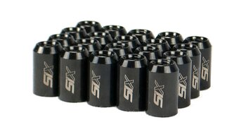 SIX PERFORMANCE STEEL LUG NUTS 32MM 12X1.50 BLACK V4 20X