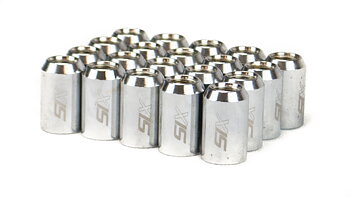 SIX PERFORMANCE STEEL LUG NUTS 32MM 12X1.25 CHROME V4 20X