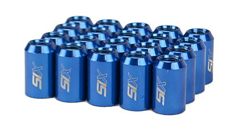 SIX PERFORMANCE STEEL LUG NUTS 32MM 12X1.25 BLUE V4 20X