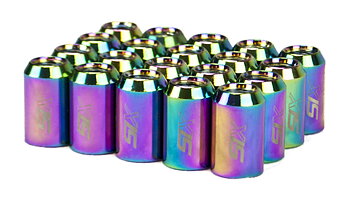 SIX PERFORMANCE STEEL LUG NUTS 32MM 12X1.25 NEOCHROME V4 20X
