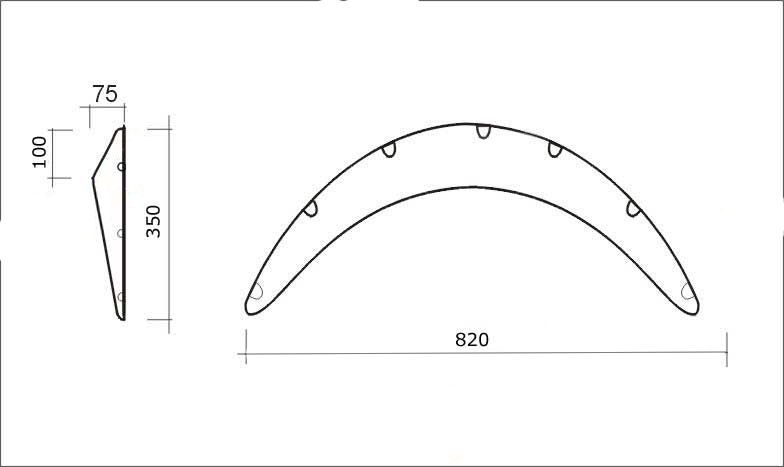 UNIVERSAL FENDER FLARES 4-PIECE SET 80CM [SIX] - 2