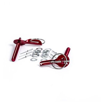 GP-RACE UNIVERSAL HOODPINS / HOODLOCKS ALUMINUM RED