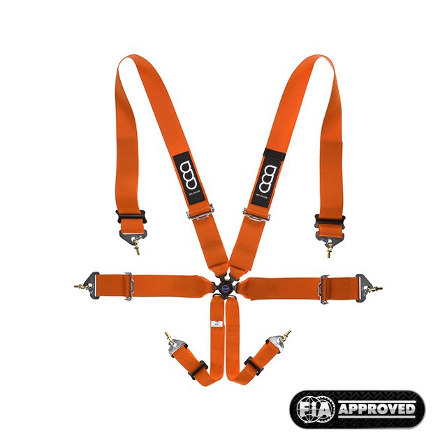 GP-RACE UNIVERSAL 6-POINT HARNESS 3 INCH PRO ORANGE