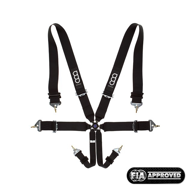 GP-RACE UNIVERSAL 6-POINT HARNESS 3 INCH PRO BLACK