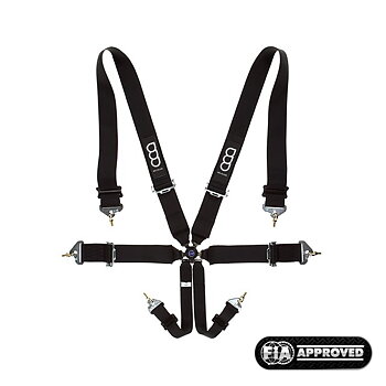 GP-RACE UNIVERSAL 6-POINT HARNESS 3 INCH PRO BLACK