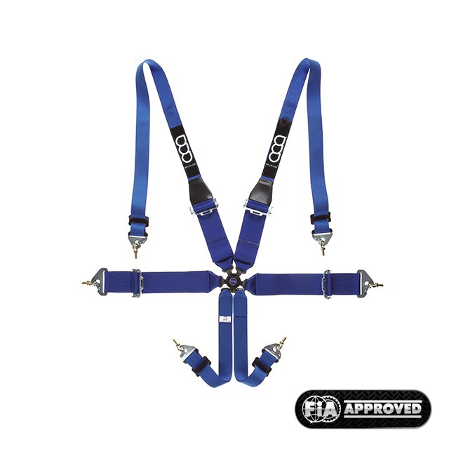 GP-RACE UNIVERSAL 6-POINT HARNESS 3/2 INCH PRO HANS BLUE