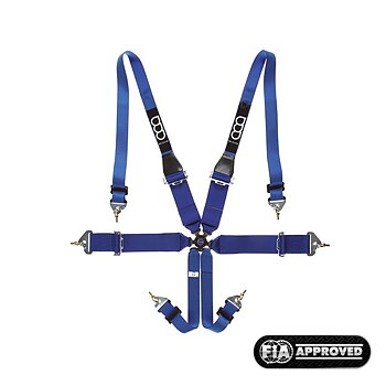 GP-RACE UNIVERSAL 6-POINT HARNESS 3/2 INCH PRO HANS BLUE