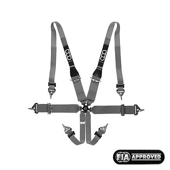 GP-RACE UNIVERSAL 6-POINT HARNESS 3/2 INCH PRO HANS GREY