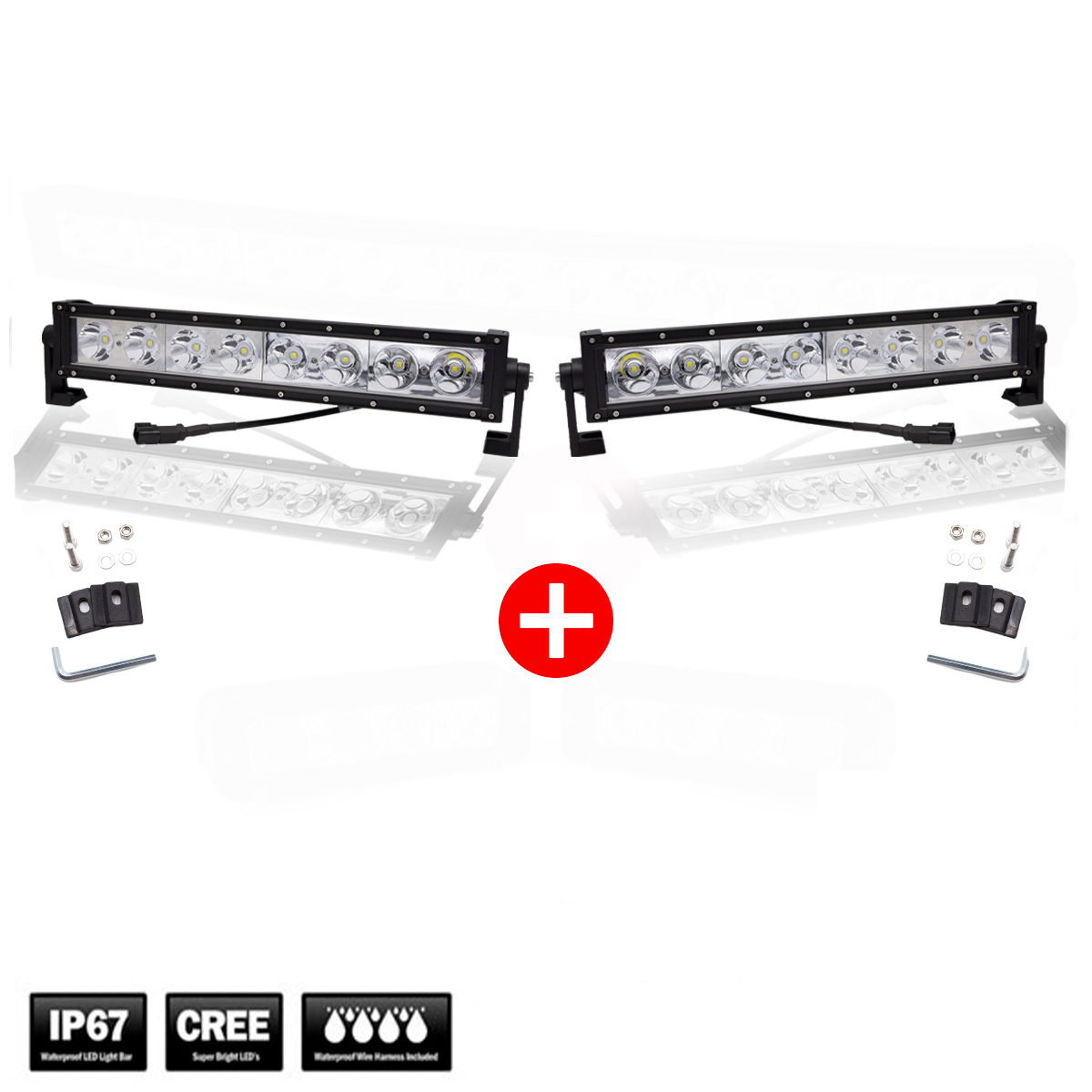 KIT OF 2 RRS 8 LED 160W HEADLIGHT BARS