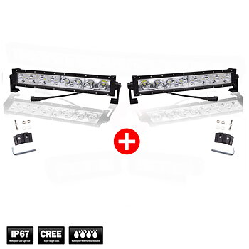 KIT OF 2 RRS 8 LED 160W HEADLIGHT BARS