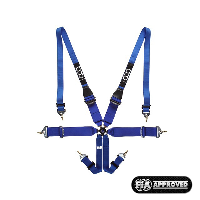 GP-RACE UNIVERSAL 6-POINT HARNESS 3/2 INCH LIGHT HANS BLUE