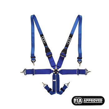 GP-RACE UNIVERSAL 6-POINT HARNESS 3/2 INCH LIGHT HANS BLUE