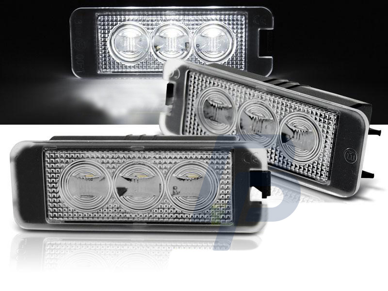 LICENSE LED LIGHTS VW GOLF IV VW GOLF V /VW GOLF VI/VW GOLF VII/VW PASSAT B6 /VW PASSAT CC/VW NEW BEATLE/VW EOS/ VW PHAETON/ VW LUPO/VW POLO/ VW SCIROCCO 3XLED VW LUPO  1999-2006 VW POLO  2001-2009- VW SCIROCCO 2009- - 4