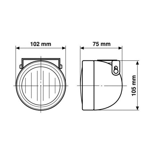 ANTI FOG 102MM H3 LIGHTS (A PAIR)