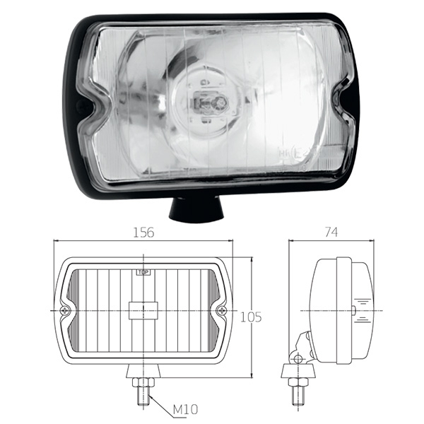 ADDITIONAL HEAD LIGHT - 205 GTI 156X93 MM