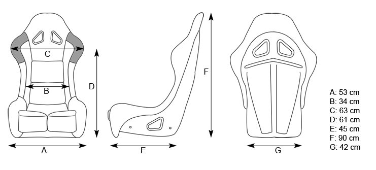 GP-RACE UNIVERSAL RACING BUCKET SEAT PRO RALLY (INCL FIA) - 5