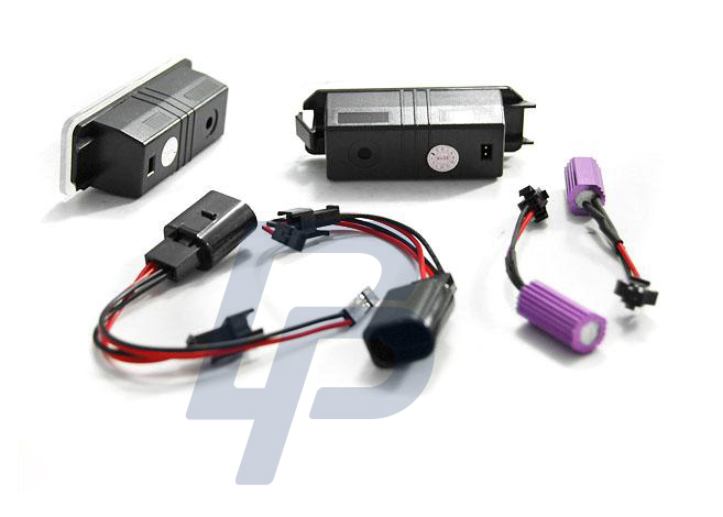 LICENSE LED LIGHTS VW GOLF IV VW GOLF V /VW GOLF VI/VW GOLF VII/VW PASSAT B6 /VW PASSAT CC/VW NEW BEATLE/VW EOS/ VW PHAETON/ VW LUPO/VW POLO/ VW SCIROCCO 3XLED VW LUPO  1999-2006 VW POLO  2001-2009- VW SCIROCCO 2009- - 3