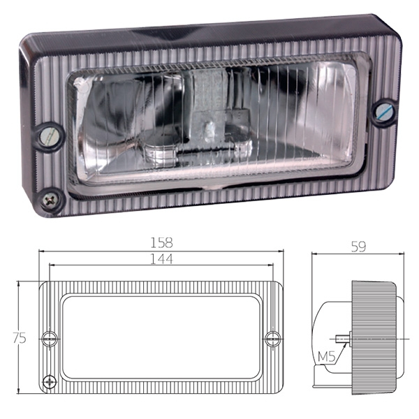 ADDITIONAL HEAD LIGHT - 309 GTI 158X75 MM