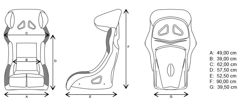 GP-RACE UNIVERSAL RACING BUCKET SEAT PRO CIRCUIT (INCL FIA) - 5