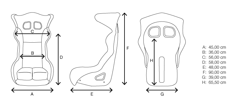 GP-RACE UNIVERSAL RACING BUCKET SEAT R7 (INCL FIA) - 2