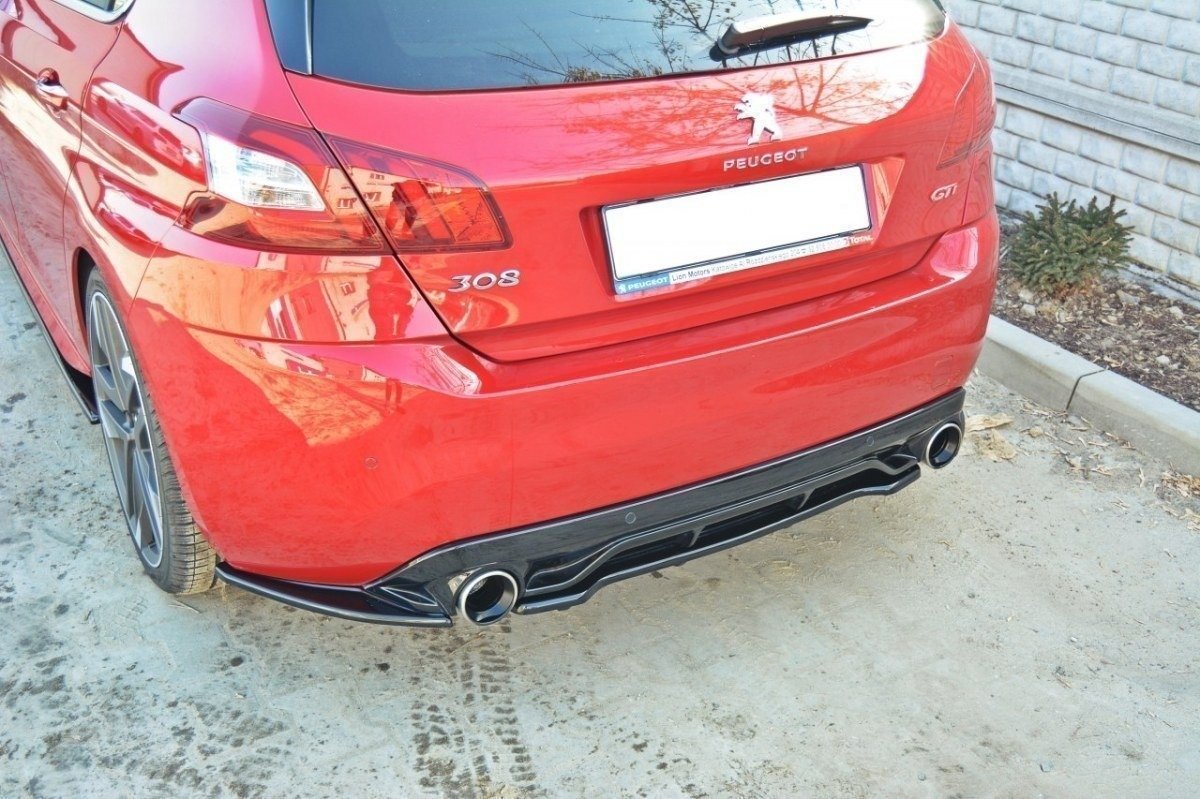 Central Rear Splitter (Vertical Bars) Peugeot 308 II GTI - 3