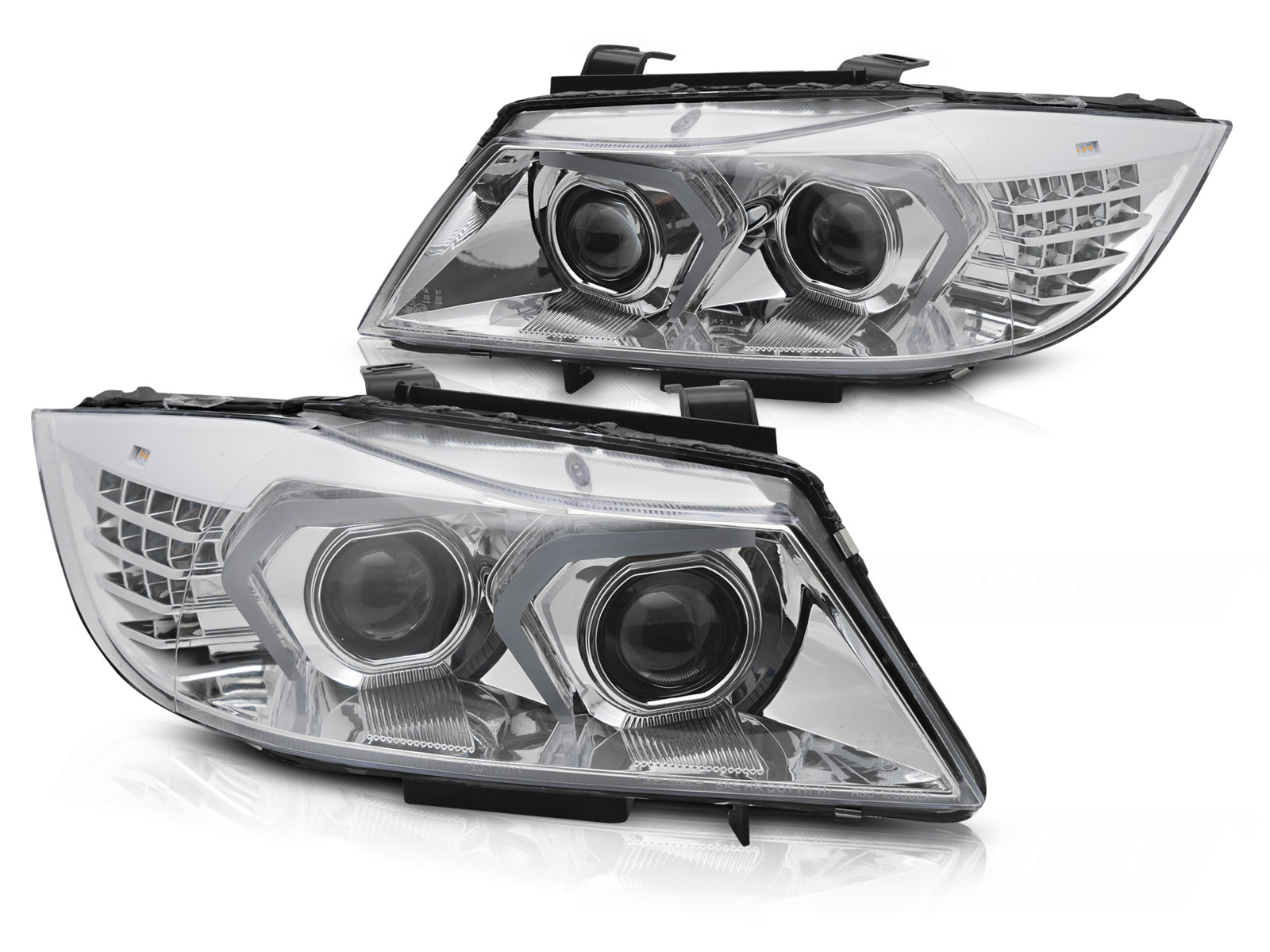 XENON AFS STRÅLKASTARE LED KROM TILL BMW E90 / E91 LCI 2009-2011