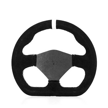 GP-RACE STEERING WHEEL CALAFAT SUEDE BLACK/RED 250MM / FLAT