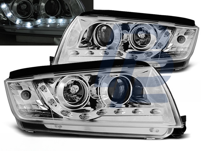 Headlights Daylight Chrome for Skoda Fabia I 1999–2008 - 2