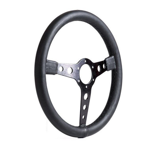 GP-RACE STEERING WHEEL MONTJUIC ANODIZED BLACK 350MM / FLAT - 4