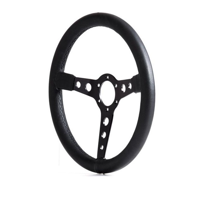 GP-RACE STEERING WHEEL MONTJUIC ANODIZED BLACK 350MM / FLAT - 2