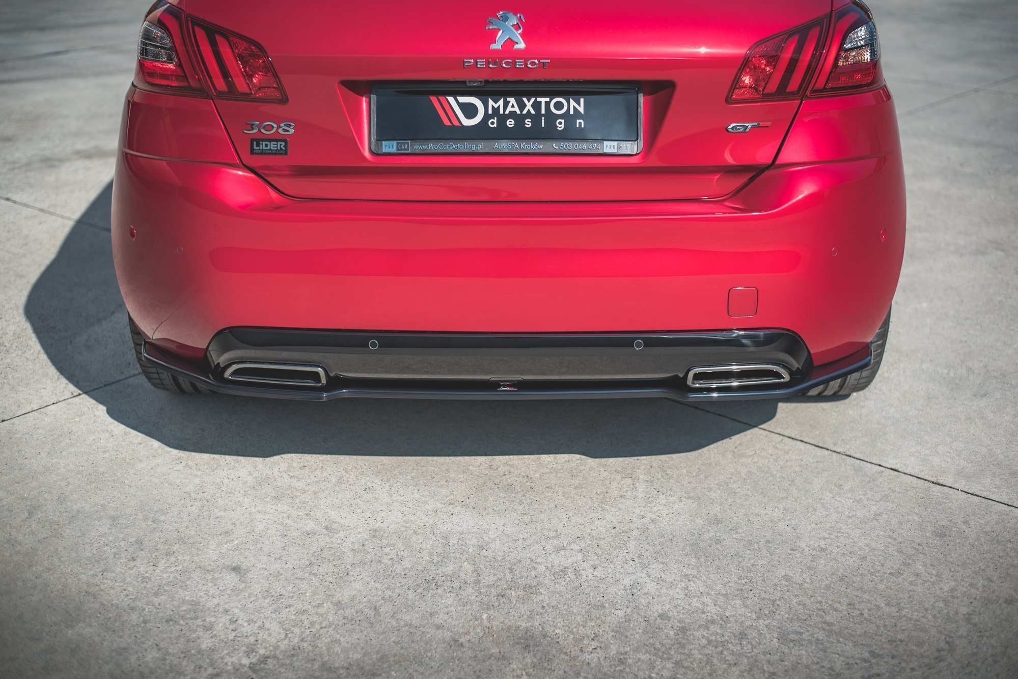 Central Rear Splitter Peugeot 308 GT Mk2 Facelift - 4