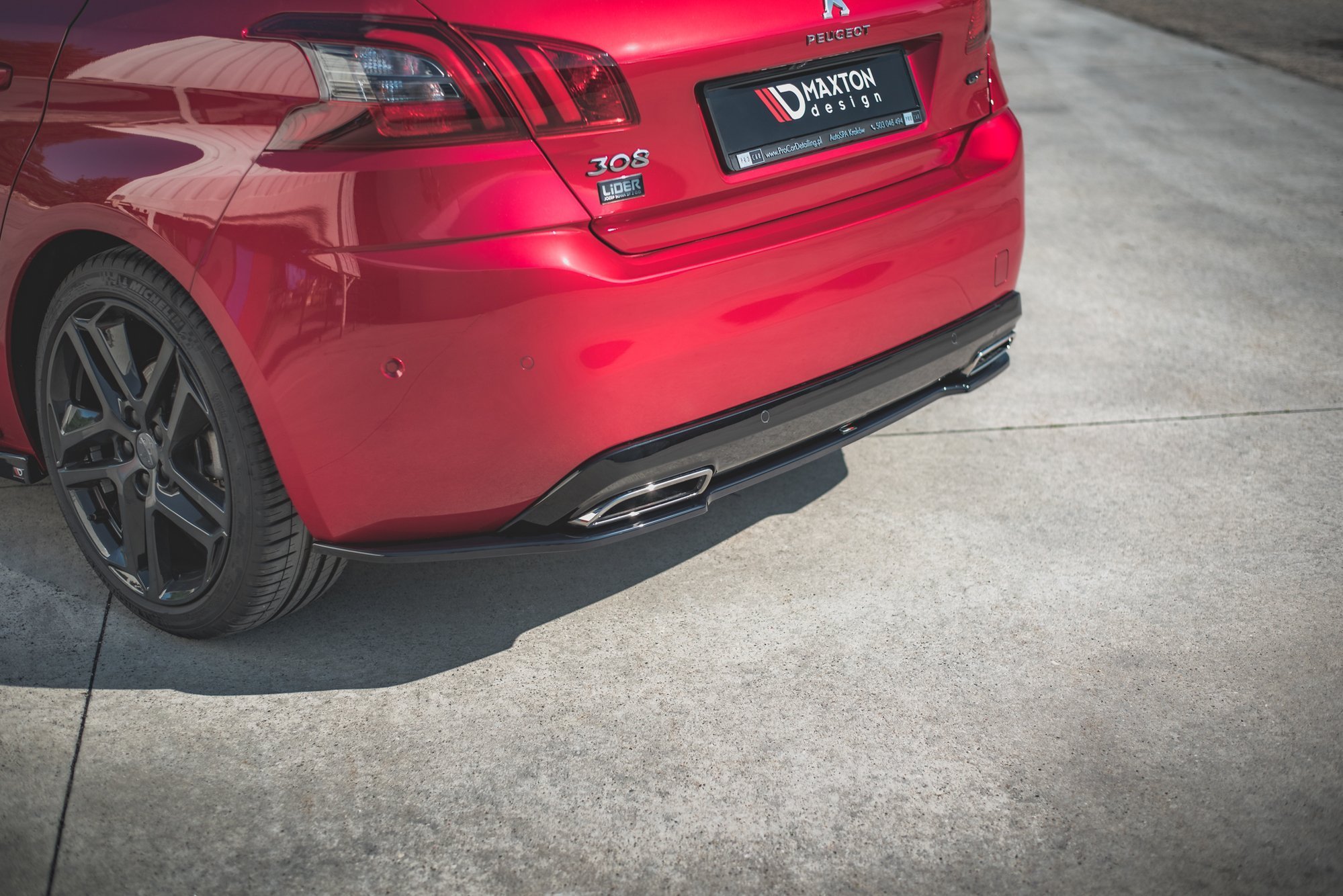 Central Rear Splitter Peugeot 308 GT Mk2 Facelift - 2