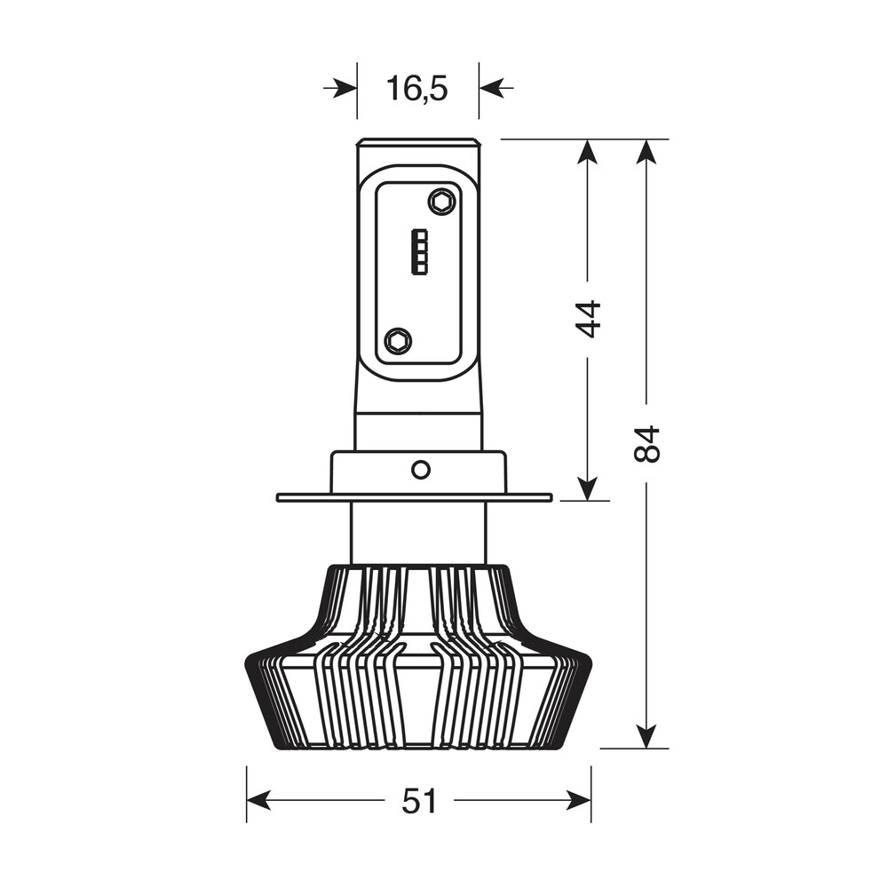 LED BULB AND RELAY KIT FOR H7, 25W 6500K - 2