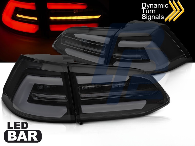 LED Tail Lights Black/Smoked Sequential for VW Golf 7 2017–2019 SW - 2