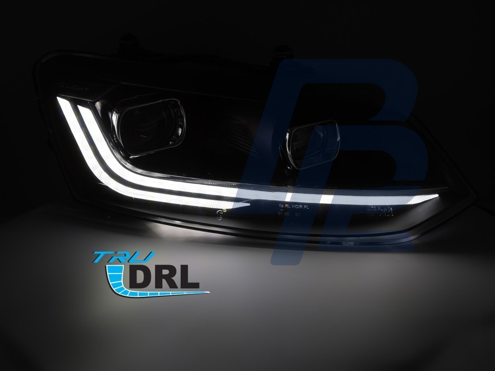 Headlights Red LED Sequential DRL for VW Polo V 6R 2009–2017 - 3