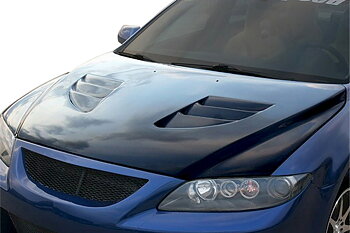 MAZDA 6 -08 CHARGESPEED FIBERGLASS HOOD +INTAKE
